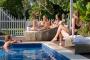 Relax around our huge salt water swimming pool - Mullum Sari Health Retreat and MediSpa